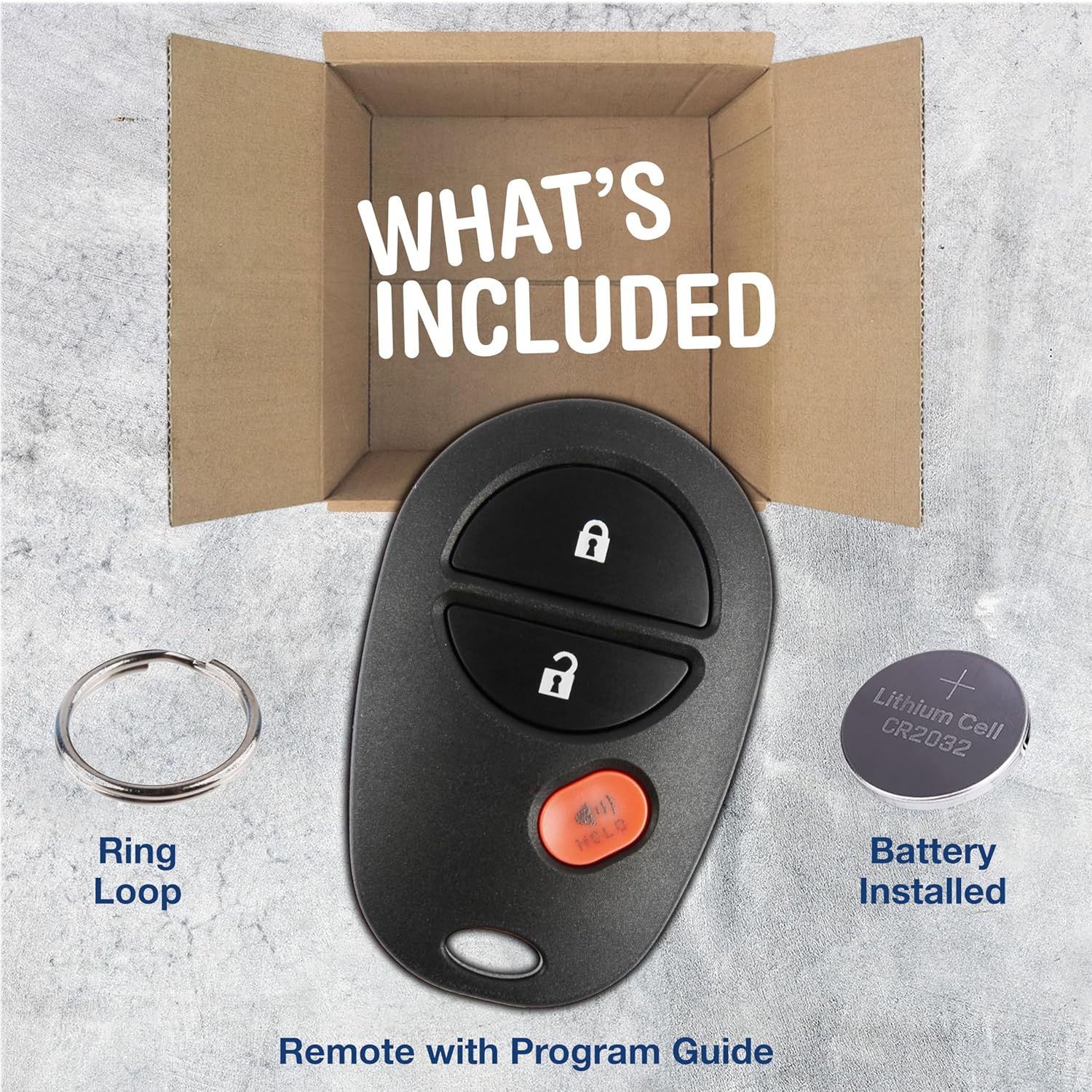 KeylessOption KeylessOption Key Fob Replacement for Toyota Tundra Tacoma Sienna Sequoia Highlander 2004-2018 Remote 3-Button GQ43VT20T - View 3 of 8