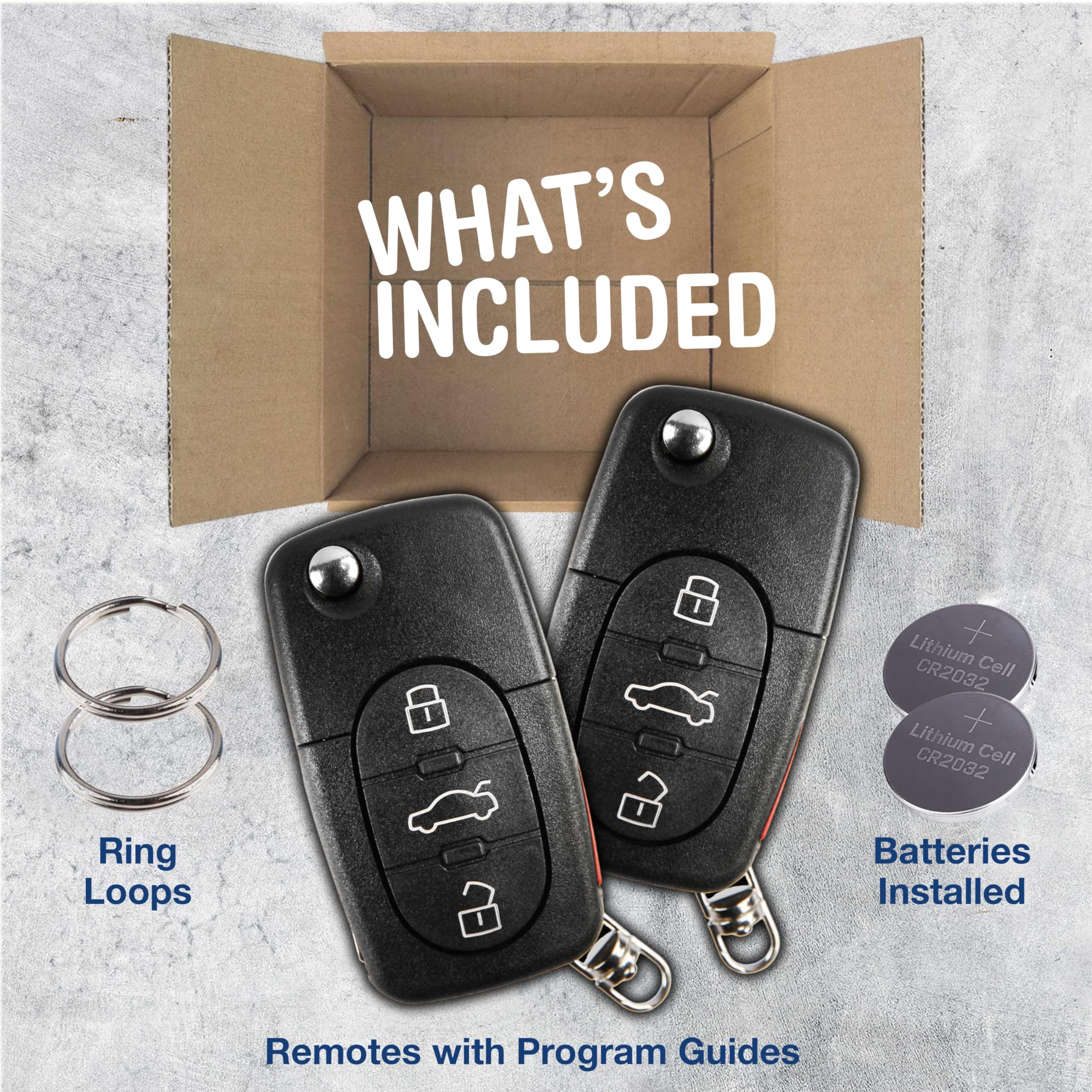 KeylessOption Keyless Entry Remote Control Car Key Fob Replacement HLO1J0959753F Pack of 2 - View 2 of 8