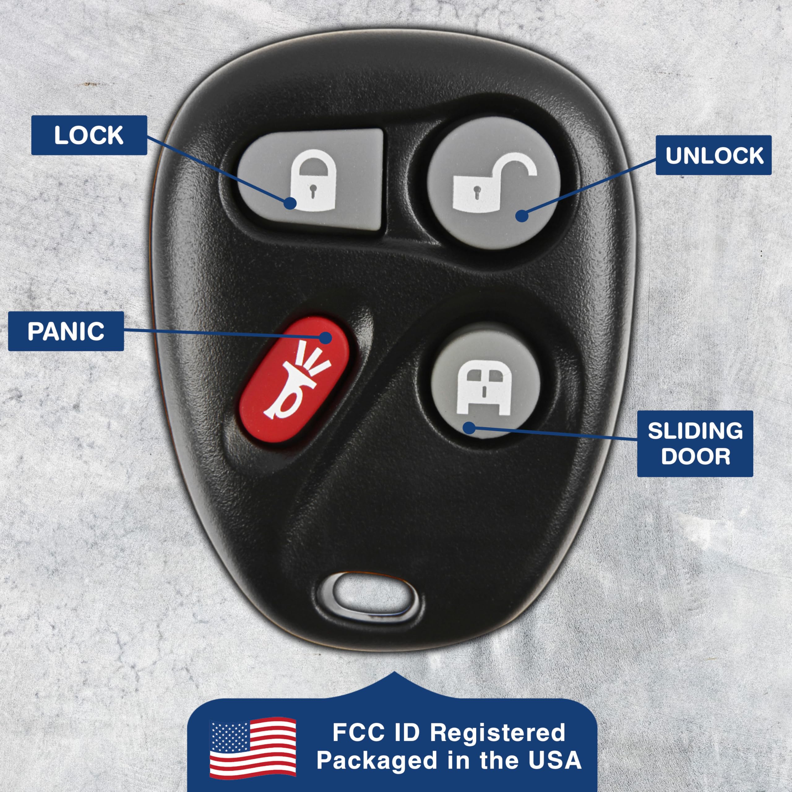 KeylessOption Keyless Entry Remote Control Car Key Fob Replacement for 15752330 Fast Shipping Quality Assurance - View 6 of 8