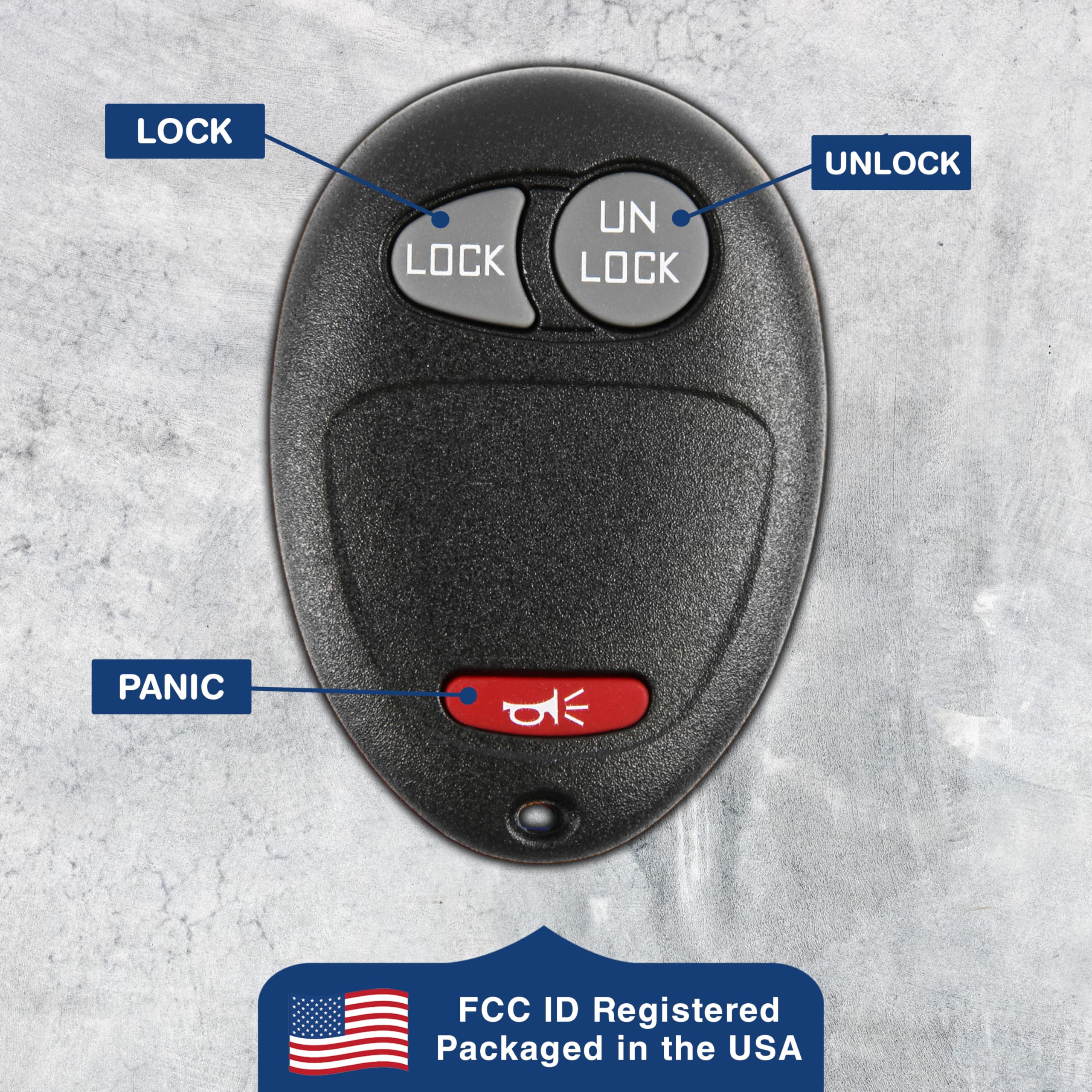 KeylessOption 3 Button Keyless Entry Remote Control Key Fob Compatible with L2C0007T for Fast and Easy Access - View 6 of 8