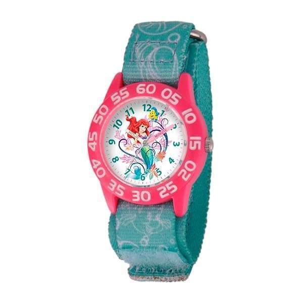 Disney Disney Princess Kids' Time Teacher Watch - Colorful Analog Quartz with Nylon Strap