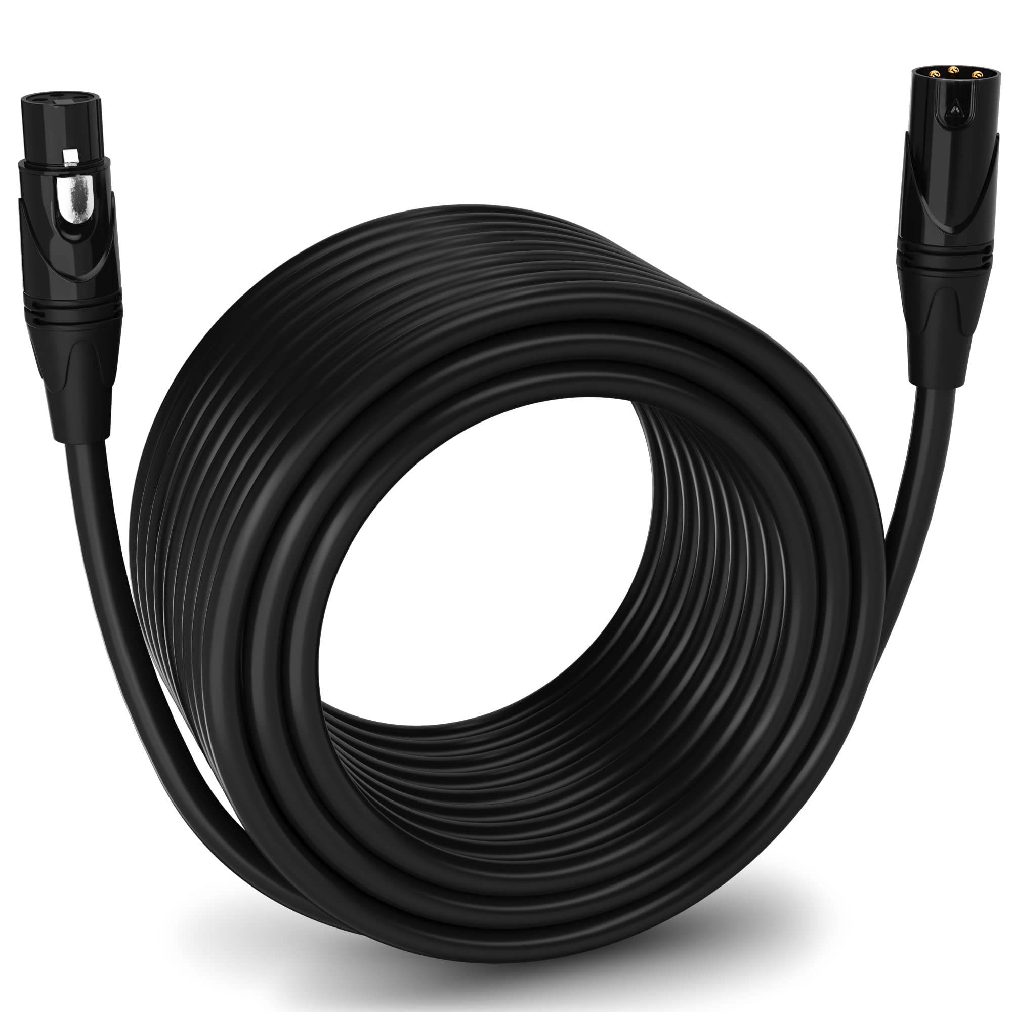 LyxPro 3ft XLR Microphone Cable - Balanced Male to Female 3 Pin for Pro Audio & Recording Devices