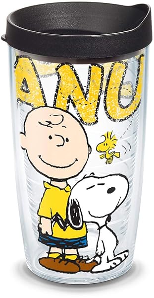 Tervis Tervis Double Walled Peanuts Insulated Tumbler Cup 16oz Made in USA Keeps Drinks Cold and Hot Classic Design