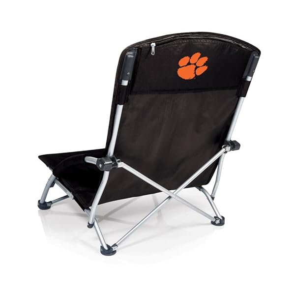 PICNIC TIME Shop NCAA Clemson Tigers Low Beach Chair with Carry Bag - Perfect for Adults & Lawn Use!