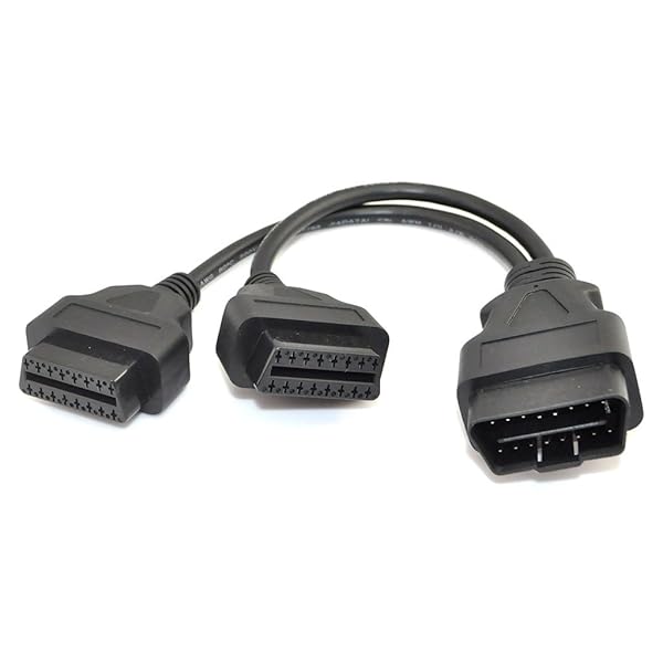 iKKEGOL iKKEGOL 30cm OBD2 Splitter Extension Cable - Dual Female 16 Pin Adapter for Easy Diagnostics - View 4 of 4