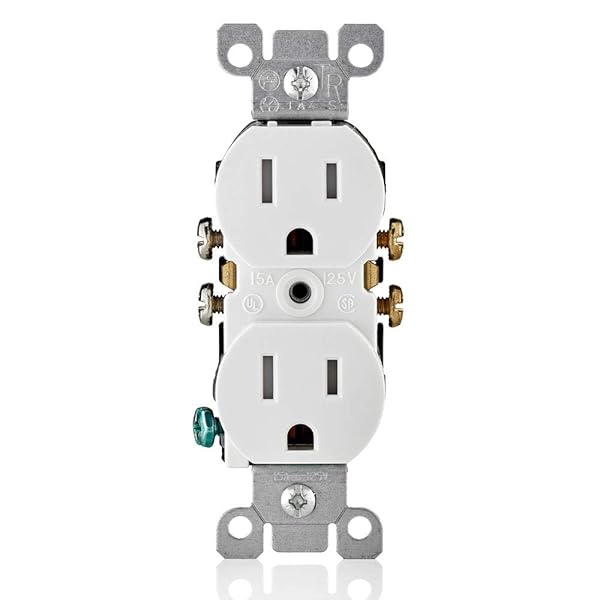 Leviton Leviton T5320-WMP 15 Amp Tamper Resistant Duplex Receptacle 10 Pack - White | Durable & Safe Electrical Outlets