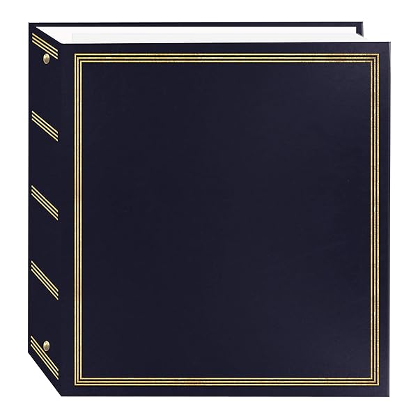 Pioneer Photo Albums TR-100NB Magnetic 3-Ring 100 Page Photo Album Navy Blue for Preserving Memories