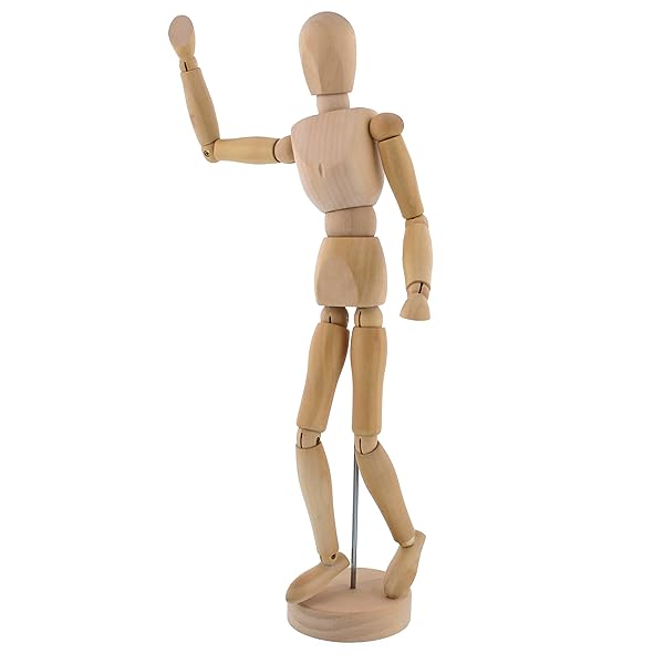 U.S. Art Supply "US Art Supply 12" Articulated Male Manikin - Perfect for Drawing the Human Figure"