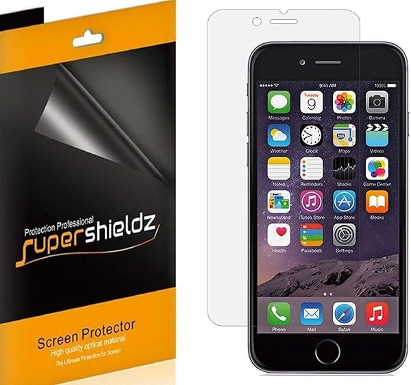 Supershieldz 6 Pack Screen Protector for Apple iPhone 6s Plus and 6 Plus High Definition Clear Shield PET