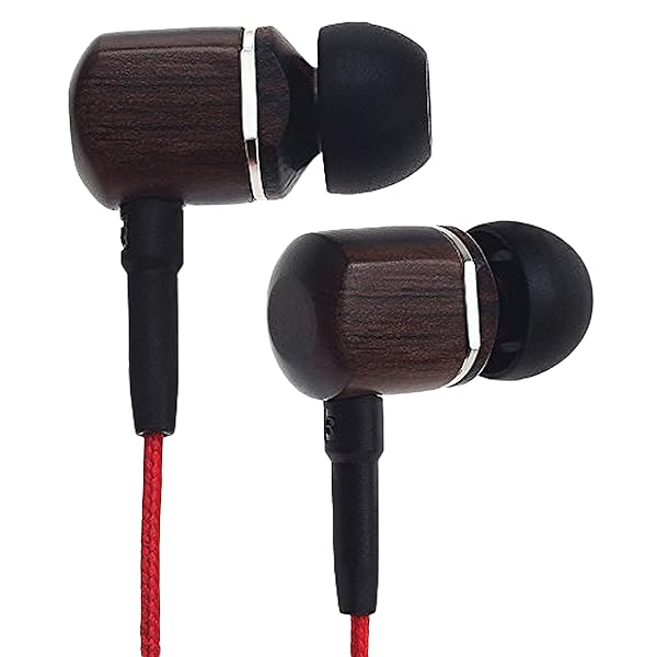 Symphonized Symphonized MTRX Premium Wood In-Ear Headphones with Mic & Noise Isolation - Red