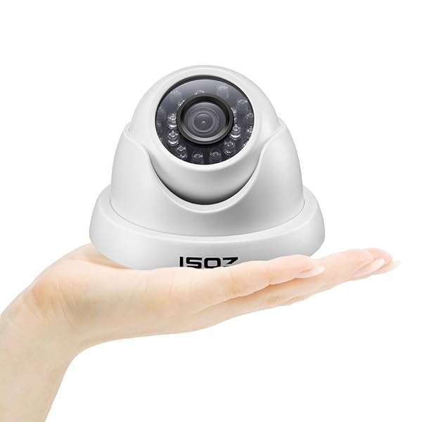 ZOSI ZOSI 4 Pack 1000TVL Night Vision Dome CCTV Cameras - IP66 Waterproof, IR Cut Filter, Home Security System - View 6 of 10