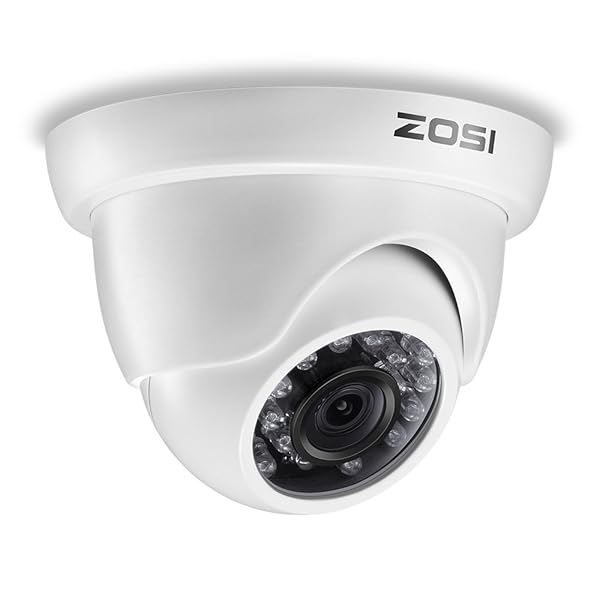 ZOSI ZOSI 4 Pack 1000TVL Night Vision Dome CCTV Cameras - IP66 Waterproof, IR Cut Filter, Home Security System - View 10 of 10
