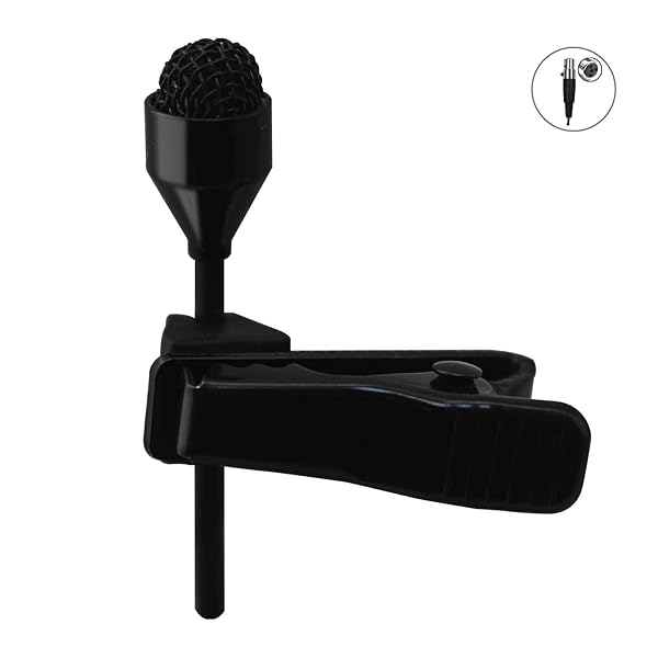 J K J K MIC-J 044 Lavalier Microphone: Omni-Directional Clip-On for Shure Wireless (Mini XLR TA4F) - View 3 of 5