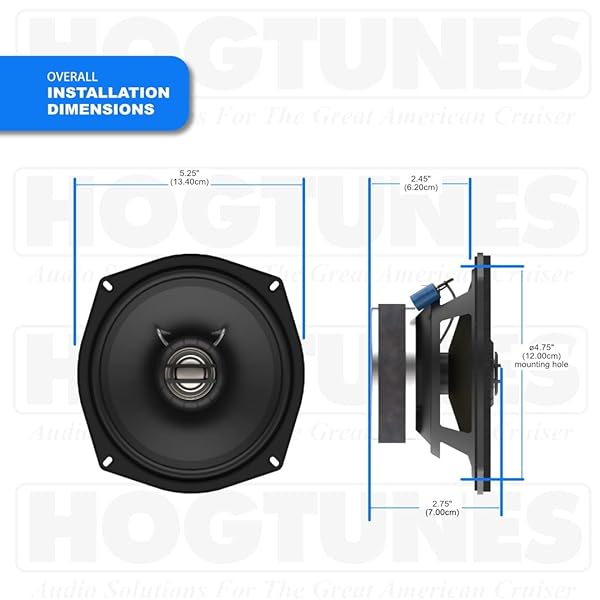 Hogtunes "Upgrade Your Ride: Hogtunes 352F-AA 5.25" Front Speakers for 1998-2013 Harley-Davidson Motorcycles" - View 5 of 8
