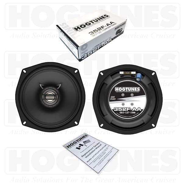 Hogtunes "Upgrade Your Ride: Hogtunes 352F-AA 5.25" Front Speakers for 1998-2013 Harley-Davidson Motorcycles" - View 7 of 8