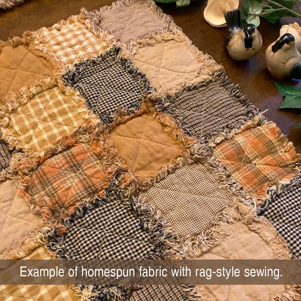 JCS 40 Autumn Spice Charm Pack Precut Cotton Orange Plaid Fabric Squares by JCS 5 Inch - View 4 of 9