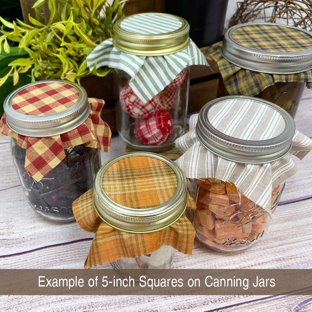 JCS 40 Autumn Spice Charm Pack Precut Cotton Orange Plaid Fabric Squares by JCS 5 Inch - View 7 of 9