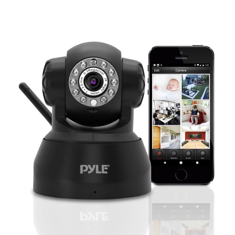 Secure Your Home with Pyle Indoor Wireless IP Camera - WiFi Video Monitor, Motion Detection & Night Vision