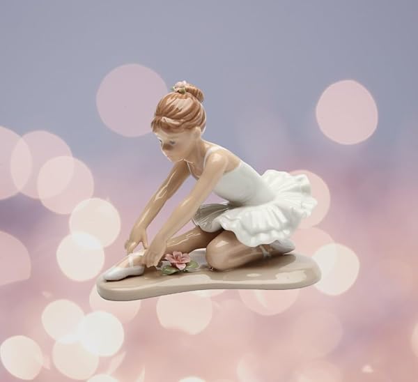 Cosmos Gifts Cosmos Gifts 20865 Ballerina White Ceramic Figurine - 3-7/8 Inch Collectible Decor
