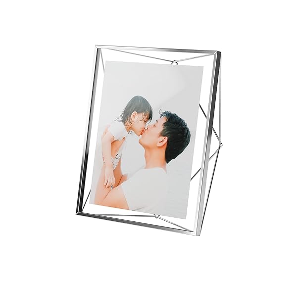 Umbra Umbra Prisma 8x10 Metal Picture Frame - Stylish Chrome Photo Display for Desk or Wall