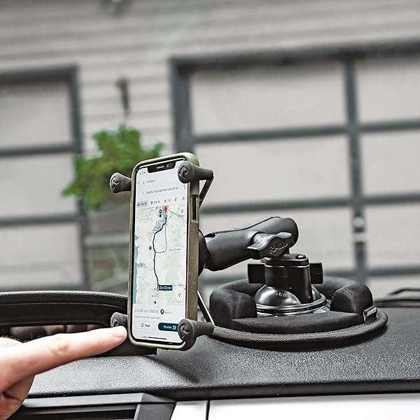 RAM MOUNTS RAM Mounts X-Grip Phone Mount with Twist-Lock Suction Cup for Vehicle Windshields - RAP-B-166-UN7U - View 5 of 10
