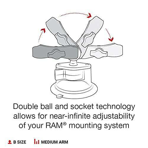 RAM MOUNTS RAM Mounts X-Grip Phone Mount with Twist-Lock Suction Cup for Vehicle Windshields - RAP-B-166-UN7U - View 6 of 10