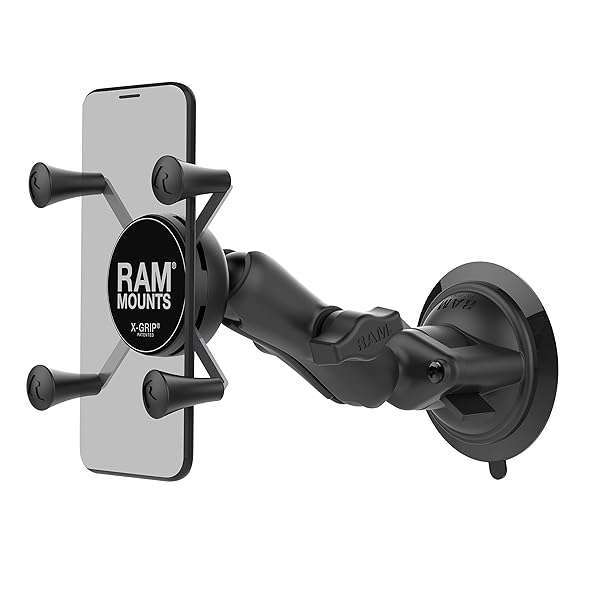 RAM MOUNTS RAM Mounts X-Grip Phone Mount with Twist-Lock Suction Cup for Vehicle Windshields - RAP-B-166-UN7U