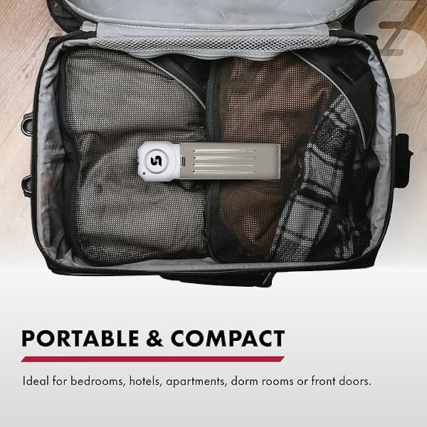 SABRE Secure Your Space: SABRE 120 dB Wedge Door Stop Alarm - Loud, Wireless & Compact for Home, Travel, Apartment & Dorm Use - View 6 of 7