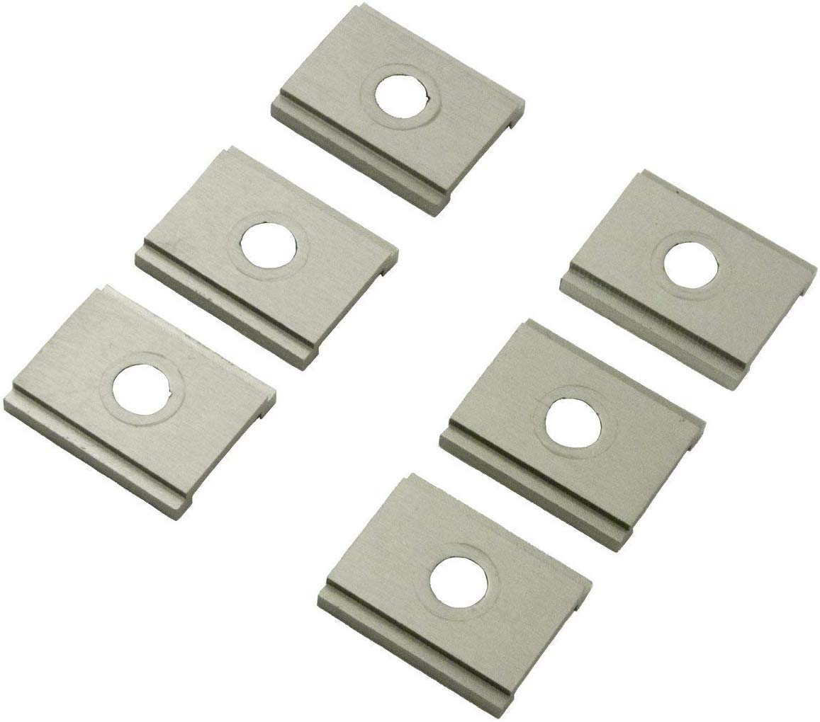 YakAttack FeelFree UniTrack Aluminum Kayak Adapter Plates - 6 Pack (AAP-1012-6) for Easy Kayak Accessory Mounting