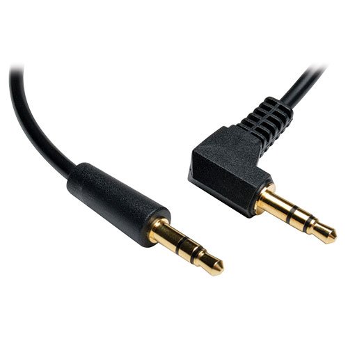 TRIPP LITE TRIPP LITE P312-001-RA 1ft 3.5mm Mini Stereo Audio Cable with Right Angle Plug - Black - View 3 of 3