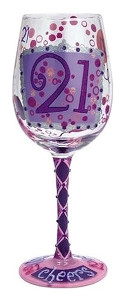 Enesco Enesco 21st Birthday Wine Glass - Colorful Gift for 21st Celebration | 1 Count