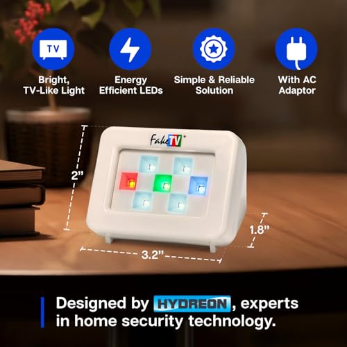 FakeTV FakeTV FTV-7 White Advanced Home Security Television Simulator Energy Saving LED Theft Deterrent Dummy TV Program Simulation - View 4 of 8