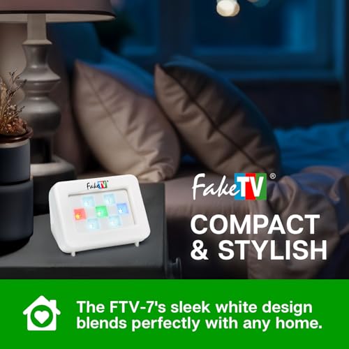 FakeTV FakeTV FTV-7 White Advanced Home Security Television Simulator Energy Saving LED Theft Deterrent Dummy TV Program Simulation - View 5 of 8