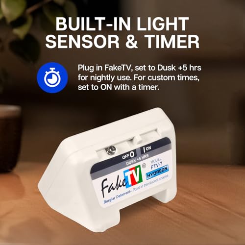 FakeTV FakeTV FTV-7 White Advanced Home Security Television Simulator Energy Saving LED Theft Deterrent Dummy TV Program Simulation - View 7 of 8