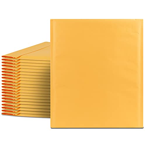 Fosmon Fosmon Extra Wide Kraft Bubble Mailers 6.5x10 (50 Pack) - Strong Adhesive Shipping Envelopes for Books, Games, Jewelry & Gifts