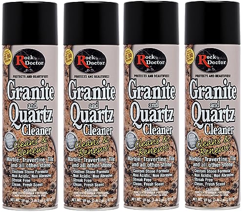 Rock Doctor Rock Doctor Granite Cleaner Spray - 18 oz Pack of 4 for Marble & Stone Surfaces - Cleans & Renews Kitchen Counters & Vanities