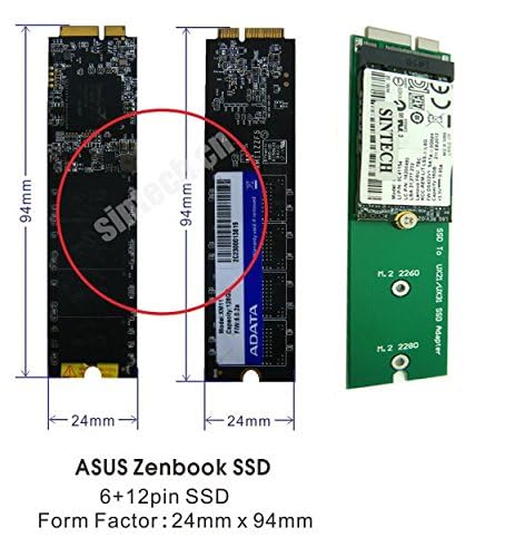 Sintech Upgrade Your Asus Zenbook UX31/UX21 with Sintech NGFF M.2 18Pin Card - Replace Sandisk SD5se2 & ADATA XM11 SSD - View 6 of 7