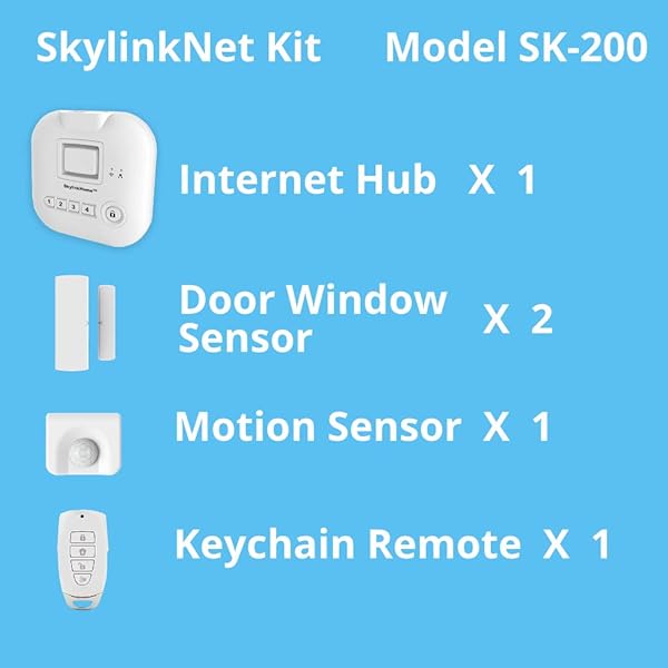 SKYLINK SK-200 SkylinkNet Wireless Alarm System: Smart Home Security with No Monthly Fees for iOS & Android - View 3 of 9