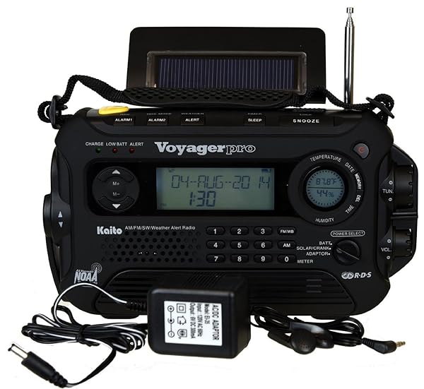 Kaito Buy Kaito Voyager Pro KA600: Solar Dynamo Emergency Radio with Flashlight & Phone Charger - AM/FM/LW/SW & NOAA Alerts - View 3 of 10