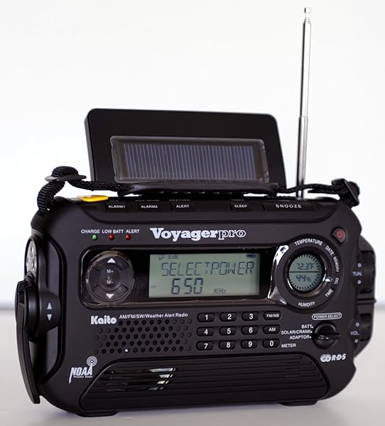 Kaito Buy Kaito Voyager Pro KA600: Solar Dynamo Emergency Radio with Flashlight & Phone Charger - AM/FM/LW/SW & NOAA Alerts - View 7 of 10