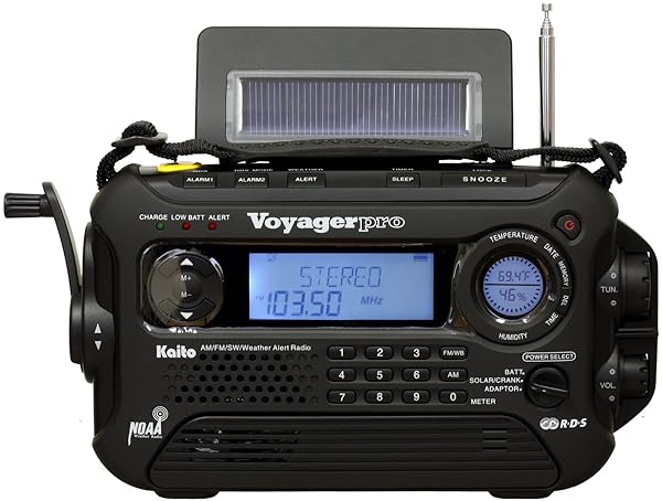 Kaito Buy Kaito Voyager Pro KA600: Solar Dynamo Emergency Radio with Flashlight & Phone Charger - AM/FM/LW/SW & NOAA Alerts - View 8 of 10