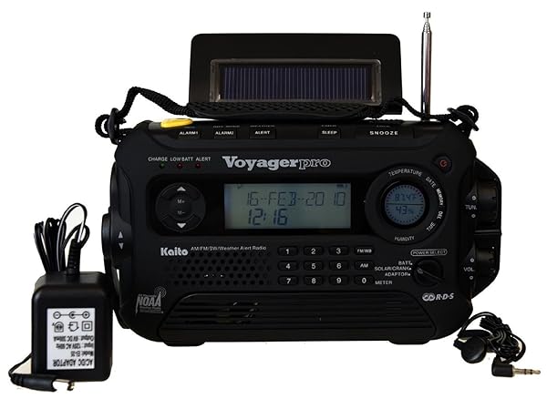 Kaito Buy Kaito Voyager Pro KA600: Solar Dynamo Emergency Radio with Flashlight & Phone Charger - AM/FM/LW/SW & NOAA Alerts - View 10 of 10