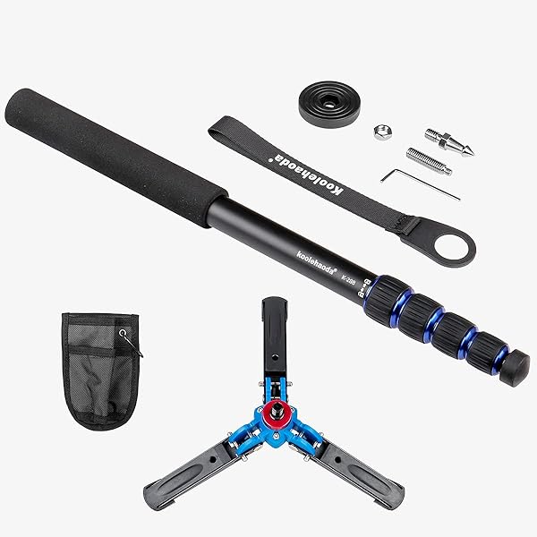 koolehaoda Koolehaoda 65-Inch Professional Aluminium Monopod with Folding Feet Support - K-288+A1 for Stable Photography - View 3 of 9