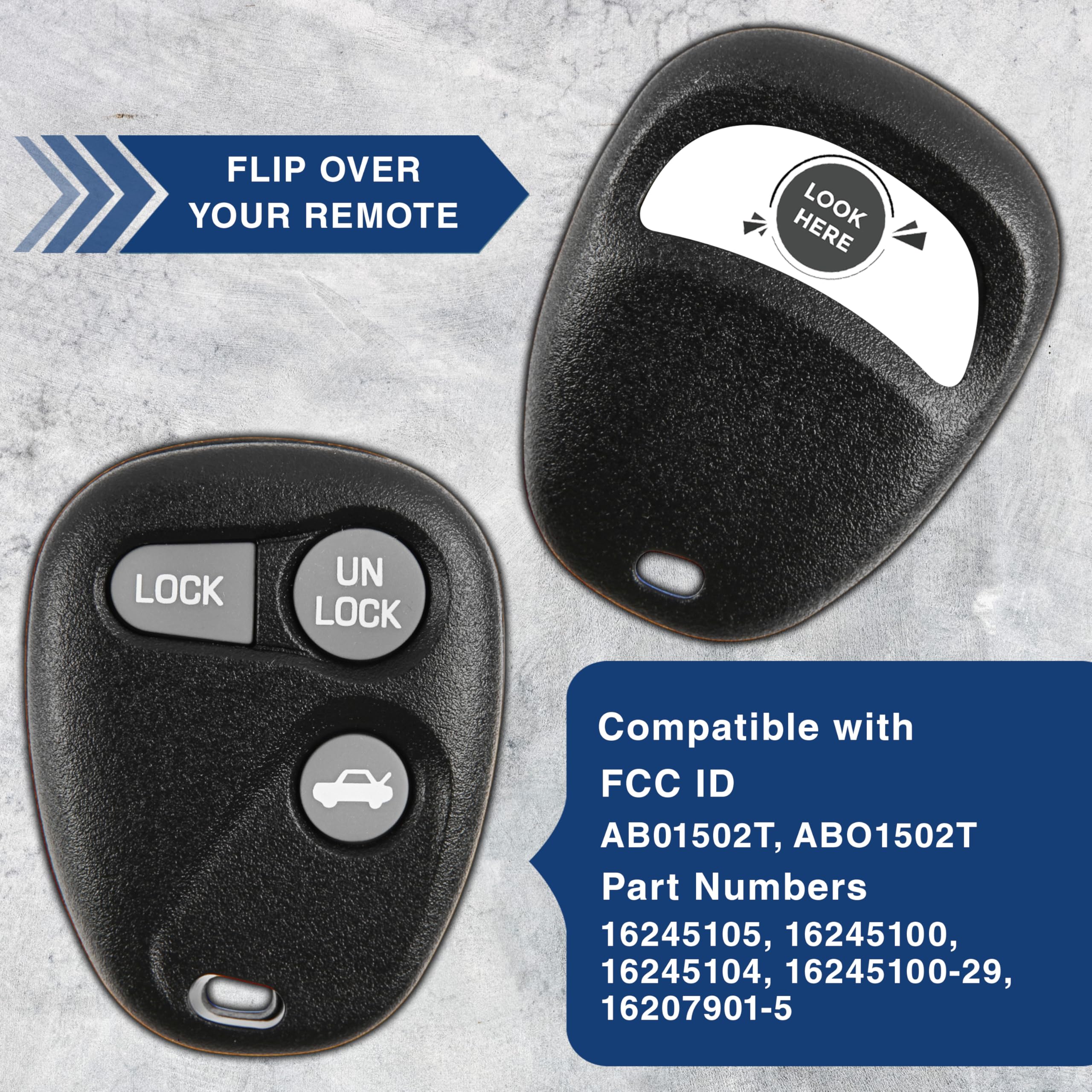 KeylessOption Keyless Entry Remote Car Key Fob Replacement for 16245100 29 Fast Shipping and Easy Programming - View 5 of 8