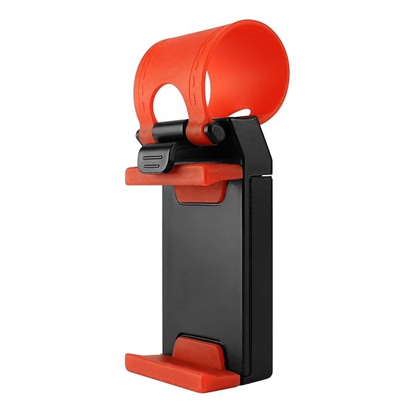 Cellet Cyongear Cellet Steering Wheel Smartphone Holder Mount Clip for iPhone and Samsung Galaxy for GPS Navigation Red Black PHHD100 - View 8 of 9