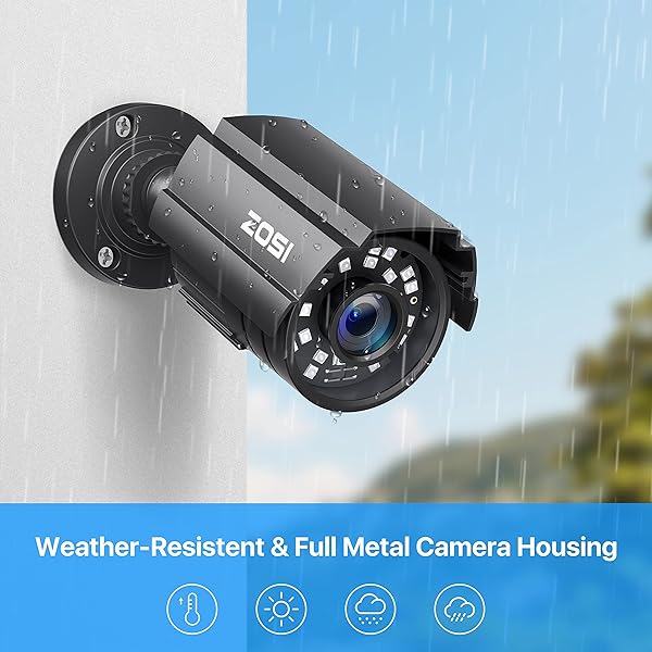 ZOSI ZOSI 2.0MP 1080P HD Security Camera - 4-in-1 Outdoor/Indoor, 80ft Night Vision, Weatherproof Bullet CCTV - View 10 of 10
