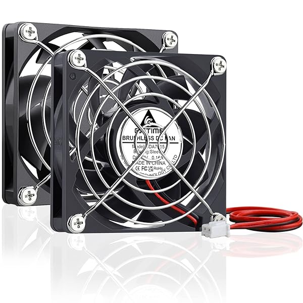 GDSTIME GDSTIME 70mm x 70mm x 15mm 12v Brushless DC Cooling Fan 2Pin Pack of 2 for Efficient Cooling Solutions