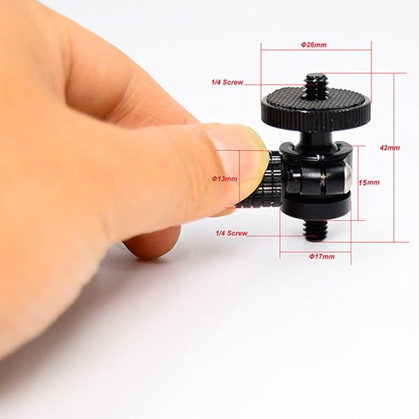 koolehaoda "Koolehaoda Mini Ballhead Tripod Mount: Versatile 1/4" Screw Connector for Cameras" - View 4 of 8