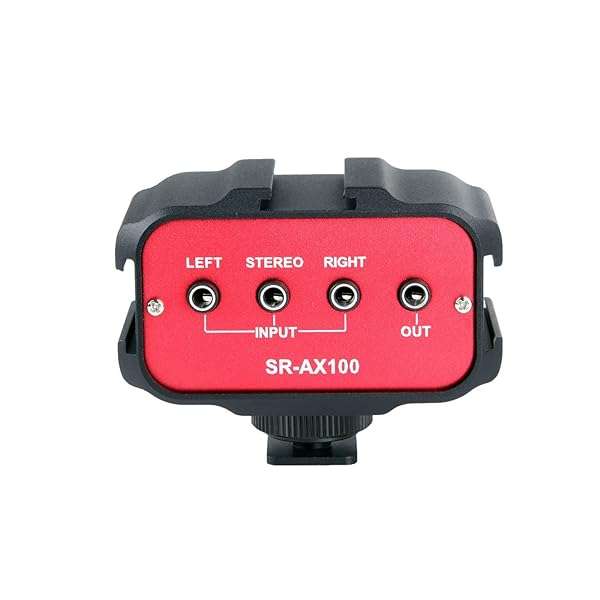 Saramonic Saramonic SR-AX100: 2-Channel 3.5mm Audio Adapter for Superior Sound Quality (Red/Black)
