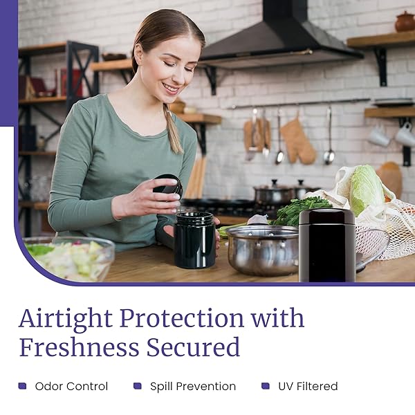 Infinity Jars Infinity Jars 250 ml Tall Black Ultraviolet Refillable Glass Screw Top Jar for Storage and Preservation - View 2 of 6